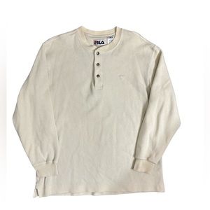 Fila cream thermal long sleeve shirt